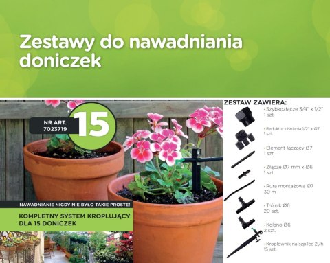 Zestaw do nawadniania 15 doniczek Agrodrip Zestaw do nawadniania 15 doniczek Agrodrip